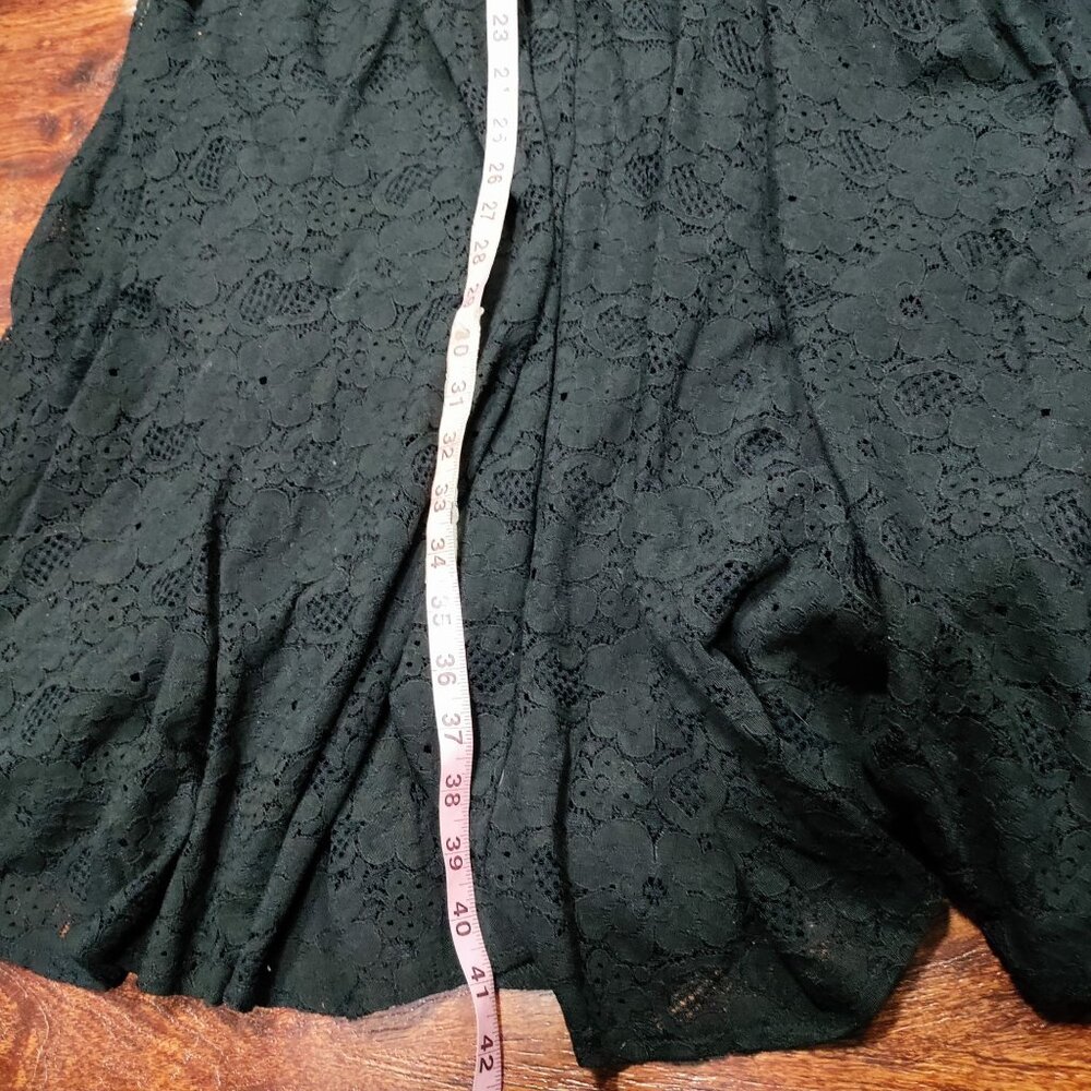 Pho Firenze M Black Lace Ruffle Maxi Dress With Open Back Embellished Straps - Picture 5 of 16